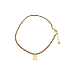 Fendi Forever Leather Bracelet, Brown